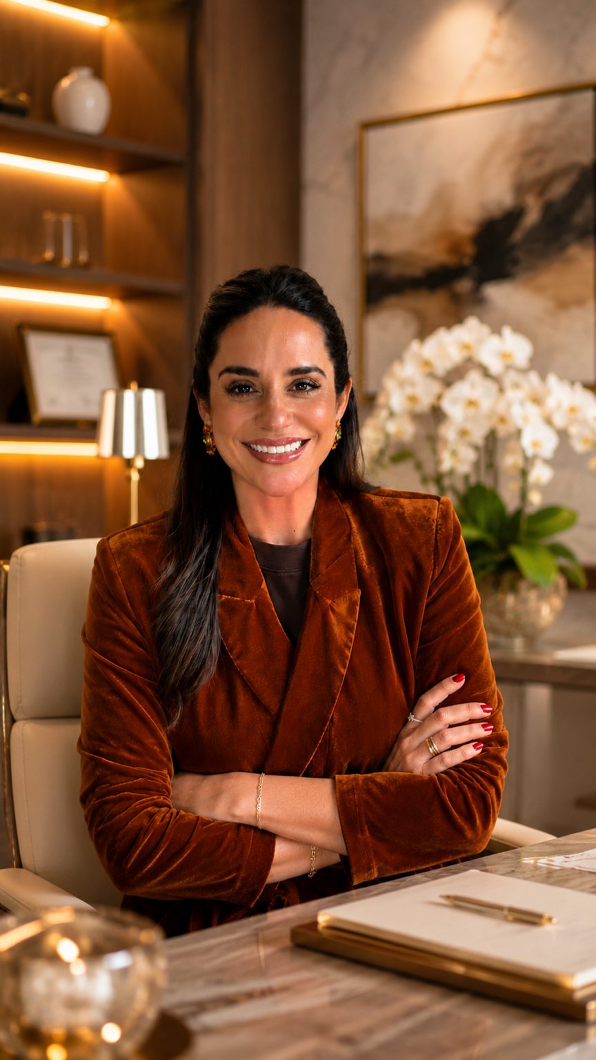 Fernanda Meyer em ambiente de trabalho
